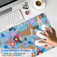 thumbnail image 4 of Long Mouse Pads for Desk,Basset Hound Dog and Flower Desk Mats on Top Of Desks, Desk Mouse Pad Extra Large with 3mm Non-Slip Base and Stitched Edge for Gaming,Office,Work,Home 35.4"x15.7", 4 of 6