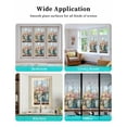 thumbnail image 6 of Window Privacy Film Flower Floral Stained Glass Window Film Decorative Sun Block Window Cover Daisy Lavender Painting Blue Wood Plank Window Clings Static Adhesive Sticker for Bathroom 17.7"x78.7", 6 of 7