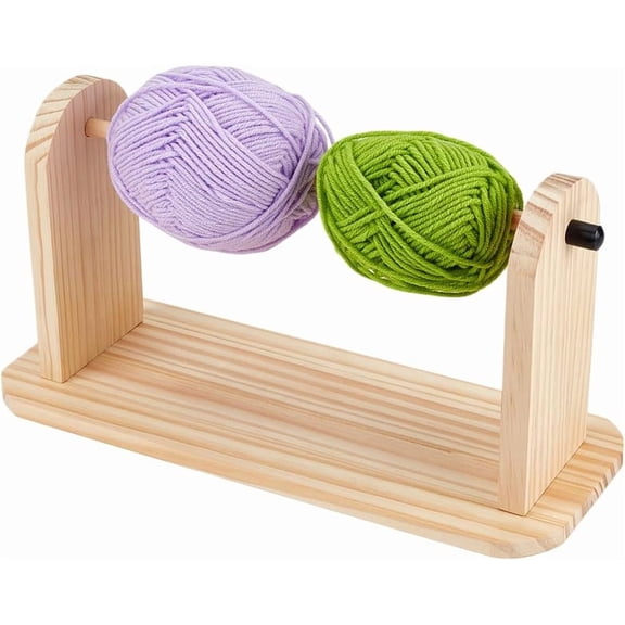 PH Wooden Yarn Holder Spools Thread Rack Organizer Ribbon Storage Rack Portable Yarn Ball Holder for Crocheting and Knitting Sewing Thread Craft Florist Wrapping 1 Piece for DIY