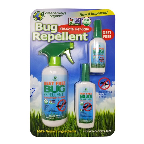 Greenerways Organic Bug Repellent Kid/Pet Safe, 100% Natural, Deet Free ...