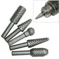 thumbnail image 2 of Raindrops Rotary Bits for Woodworking Durable High Carbon Steel 5 Piece Set Silver Color Fits Rotary Tools, 2 of 8