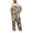 E3-Bronze, variant on Camo Cargo Bib Overalls for Men Adjustable Straps Decayed Leaf Print Wide Leg Overall with Cargo Pockets Camouflage Jumpsuits Pants Work Utility Camping Hunting Loose Fit Clothes
