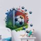 thumbnail image 1 of Adhesivos de pared con portería de fútbol 3D, PVC, extraíble, 40 x 40 cm, 1 of 2