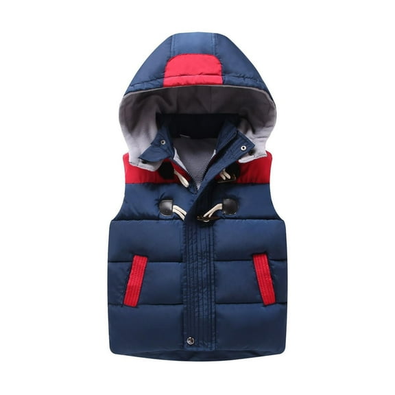 KPOPLK Kids Winter Coats with Hooded Light Puffer Coat Warm Padded Jacket for Baby Boys Girls Toddler(6-7 Years,Blue)