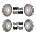 thumbnail image 1 of Transit Auto Front Rear Coated Disc Brake Rotors and Ceramic Pads Kit for Car Kia Stinger Genesis G70 KGC-102722, 1 of 11
