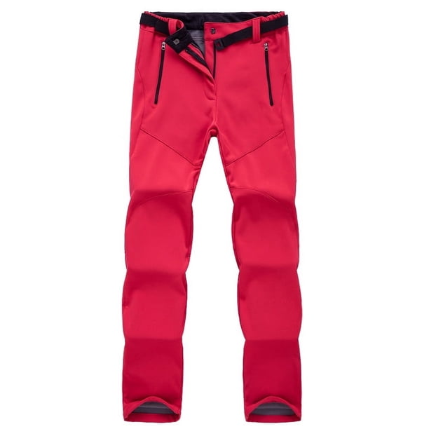 Pantalones de exterior para hombre, resistentes al viento, impermeables, gruesos, cálidos, de caparazón suave, para escalada, de forro polar, para mujer