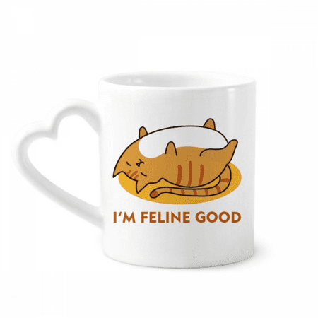 

Cat Sleep Feeling Emotion Mug Coffee Cerac Drinkware Glass Heart Cup