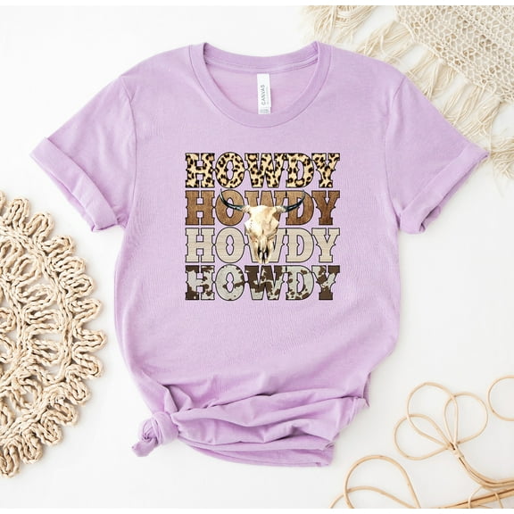 Howdy T-shirt Yeehaw Shirt Western Gift Birthday Tee Country Music Top Southern Cowgirl Women's Retro Shirts Cute Cowboy T-shirts