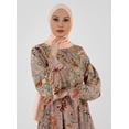 thumbnail image 2 of Green - Multi - Crew neck - Fully Lined - Modest Dress - Refka, 2 of 5