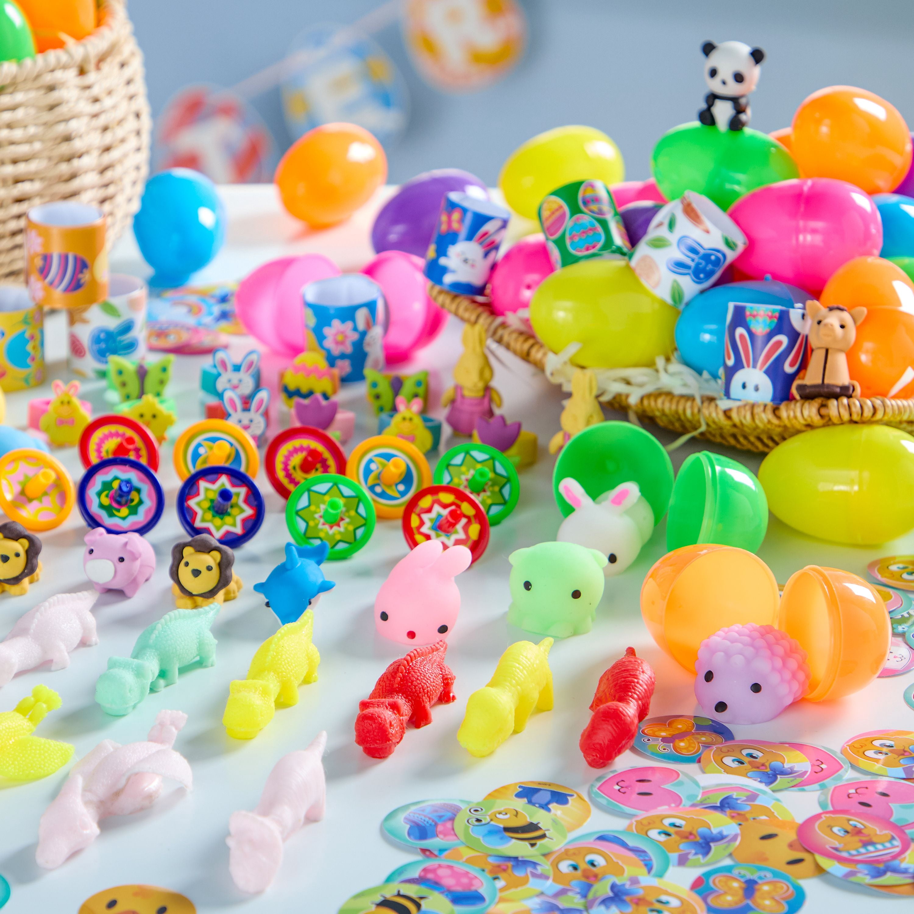 Joyfy 60 Packs Prefilled Easter Eggs with Assorted Toys,Easter Egg Bulk for Kids,Easter Eggs Hunt Events,Basket Stuffers Fillers,Classroom Prize Supplies