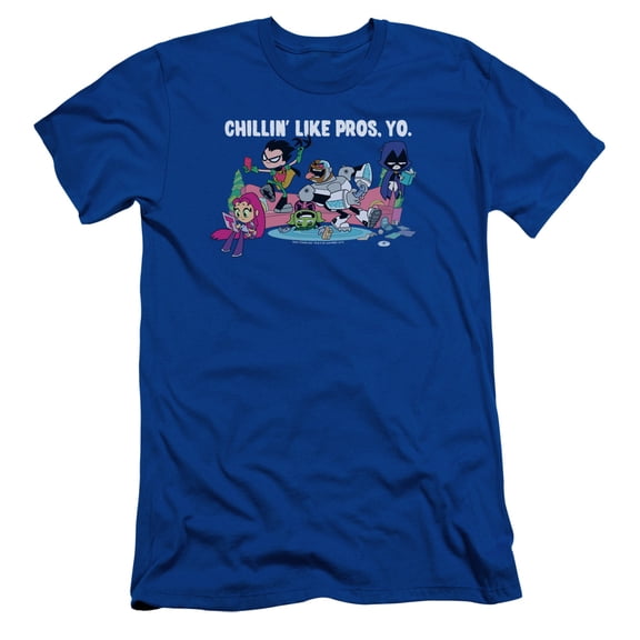 Teen Titans Go Like Pros Yo S/S Adult 30/1 T-Shirt Royal Blue