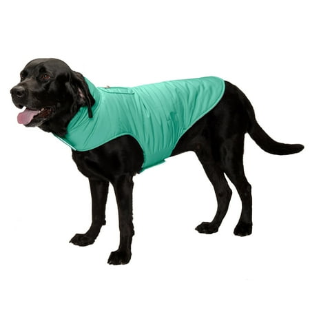 UPC: 0842229129335 | FurHaven Pet Coat | Water-Repellent Reversible Reflective Puffer Dog Coat Mint Extra Large
