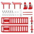 thumbnail image 3 of Hydraulic Car Ramps with wheel, 2 Pack Car Ramp High Lift, 11000LBS Automotive Truck Cars Service Ramps, Low Profile Oil Change Ramps with Support Jack for Car Truck Trailer Garage Repair (Red), 3 of 8