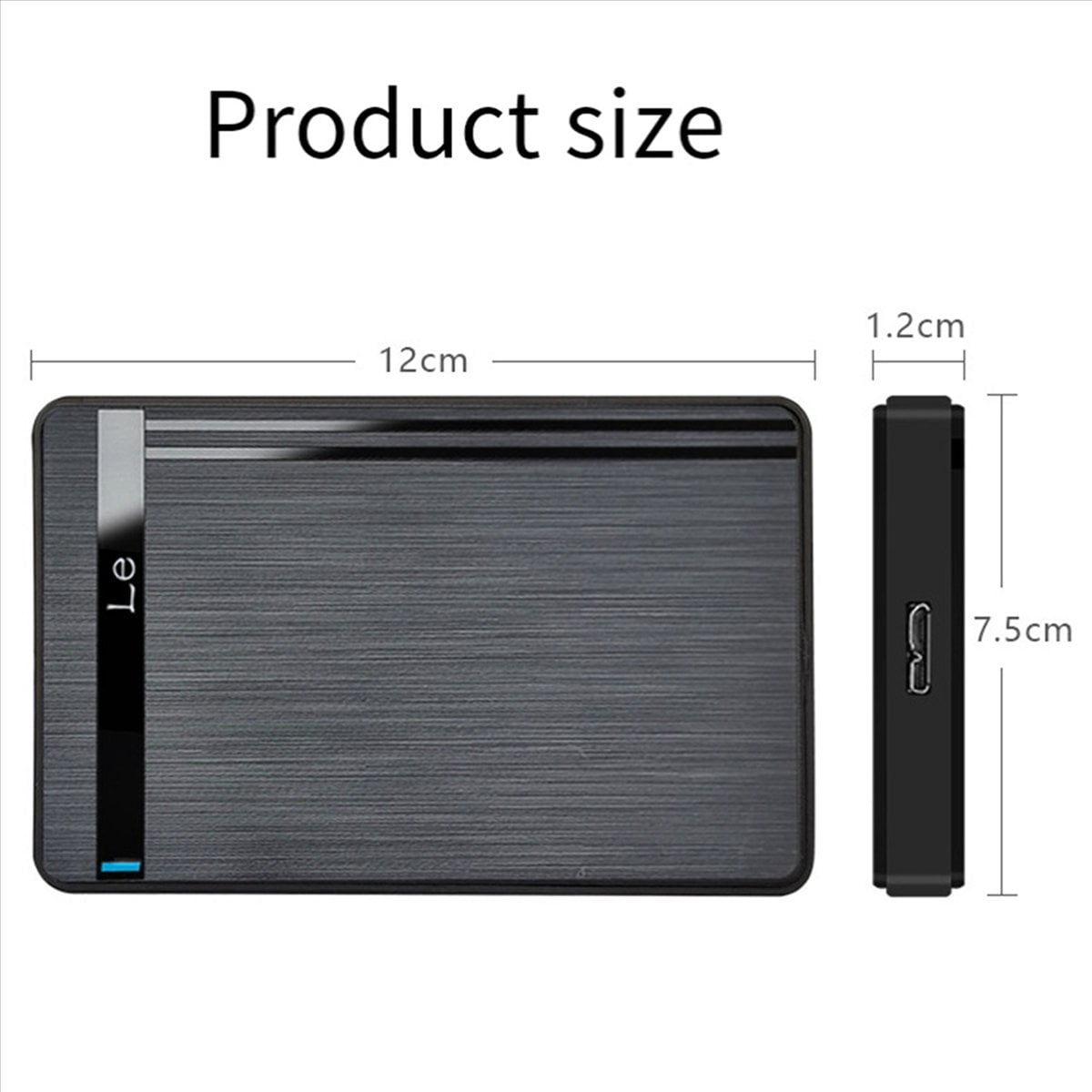 2pcs 2.5inch HDD SSD Enclosure USB 3.0 to External Hard Drive Case for Laptop Desktop PC High-Speed Data Transfer