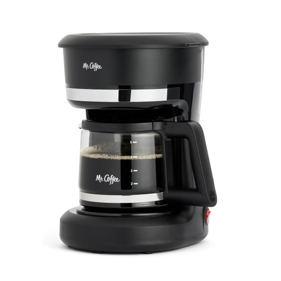 Mr. Coffee Mini Brew Switch Coffee Maker, 5-Cup Coffee Maker, Black