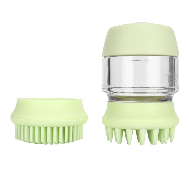 Cepillo de baño para mascotas, multifunción, masajeador, ducha, peine, accesorio para perros, color verde
