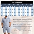 thumbnail image 3 of Clossjun Summer Beach Outfits 2 Piece Short Sleeve Shirts for Male Shorts Vacation Outfits Sets for Men, 3 of 6