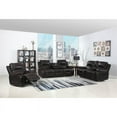 thumbnail image 2 of Titan Furnishings Transitional Faux Leather Sofa Set in Brown, 2 of 21