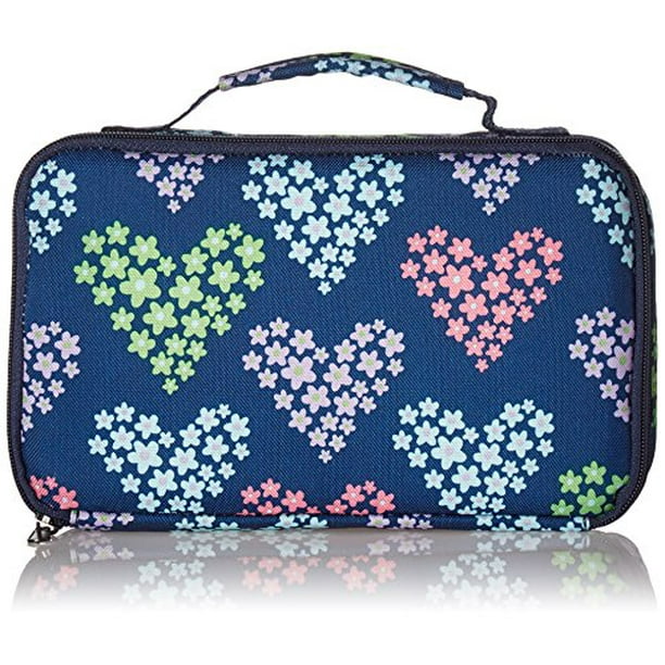 Fit & Fresh 841KFF552 Heart Print Bento Lunch Box Set with Insulated