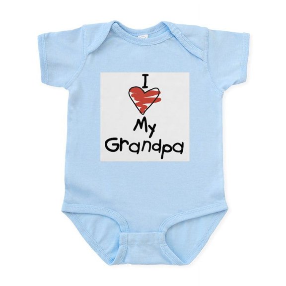 CafePress - I Love My Grandpa Infant Creeper Body Suit - Baby Light Bodysuit, Size Newborn - 24 Months