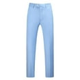 thumbnail image 2 of YDDIAN Mens Classic Suit Pants Straight Fit Modern Formal Dress Pants Separate Trousers Sky Blue 38, 2 of 5
