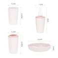 iMucci 4 Piece Pink Bathroom Accessories Set Plastic Luxury Couple Wash