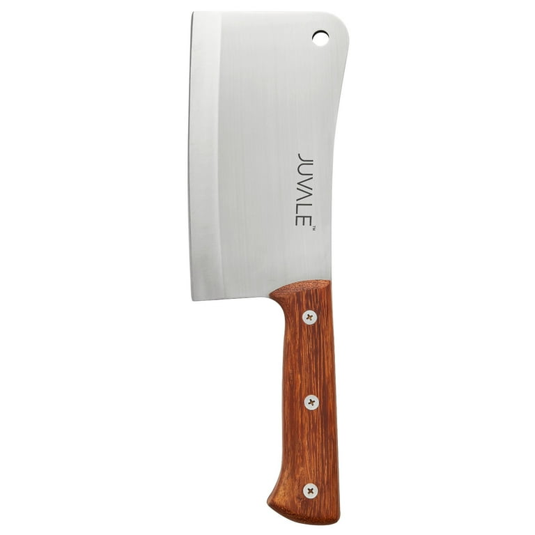 Meat Cleaver, Heavy Duty Butcher Bone Knife with Wood Handle