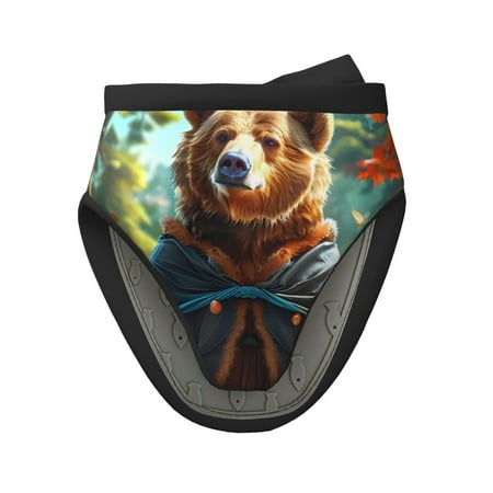 

Qekee Maple Meditating Bear Print Non-Slip Mini Oven Mitt Silicone Oven Mitts Heat Resistant Kitchen Mittens Pinch Mitts Cooking Mitts
