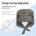 thumbnail image 3 of Yiaed Barbeque Print Turban Hat for Women Men Comfortable Adjustable Cleaning Working Cap with Sweatband, 3 of 4