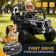 thumbnail image 3 of 12V Powered Ride on Car UTV, Kids Ride on Toys for Toddlers Ages 3-5, Ride on Vehicles with Remote Control, Bluetooth, Music, 4 Wheels Suspension, Electric Cars for Kids Boys Girls, Black, 3 of 13
