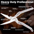 thumbnail image 4 of Poultry kitchen Shears,Heavy Duty Kitchen Scissors Professional All Purpose for Meat, Chicken, Bone,Turkey, Fish, Separable Design,Spring Loaded, Dishwasher Safe,Easy to Clean (SILVER), 4 of 4