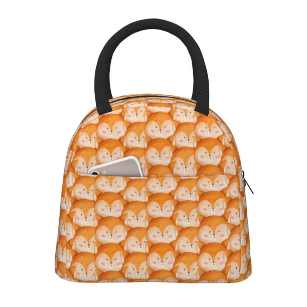 Fotbe Beautiful Fox A Bolsa de Almuerzo con Estampado, Lonchera Aislada, Contenedor de Comida Reutilizable Tipo Cooler a Prueba de Fugas