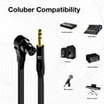thumbnail image 2 of Coluber Cable Right Angle XLR Female to 1/4" TRS Male Pro 3-Pin Microphone, 2 of 7