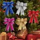 thumbnail image 5 of 1-12pcs Large Christmas Bow Glitter Ribbon Bowknot for Xmas Tree Hanging Pendant Ornaments Xmas Home Party Decoration Supplies, 5 of 5