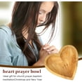 thumbnail image 2 of JINGIHE Heart Prayer Bowl,Heart Shaped Wooden Bowl,Wood Decorative Bowls, 2 of 7