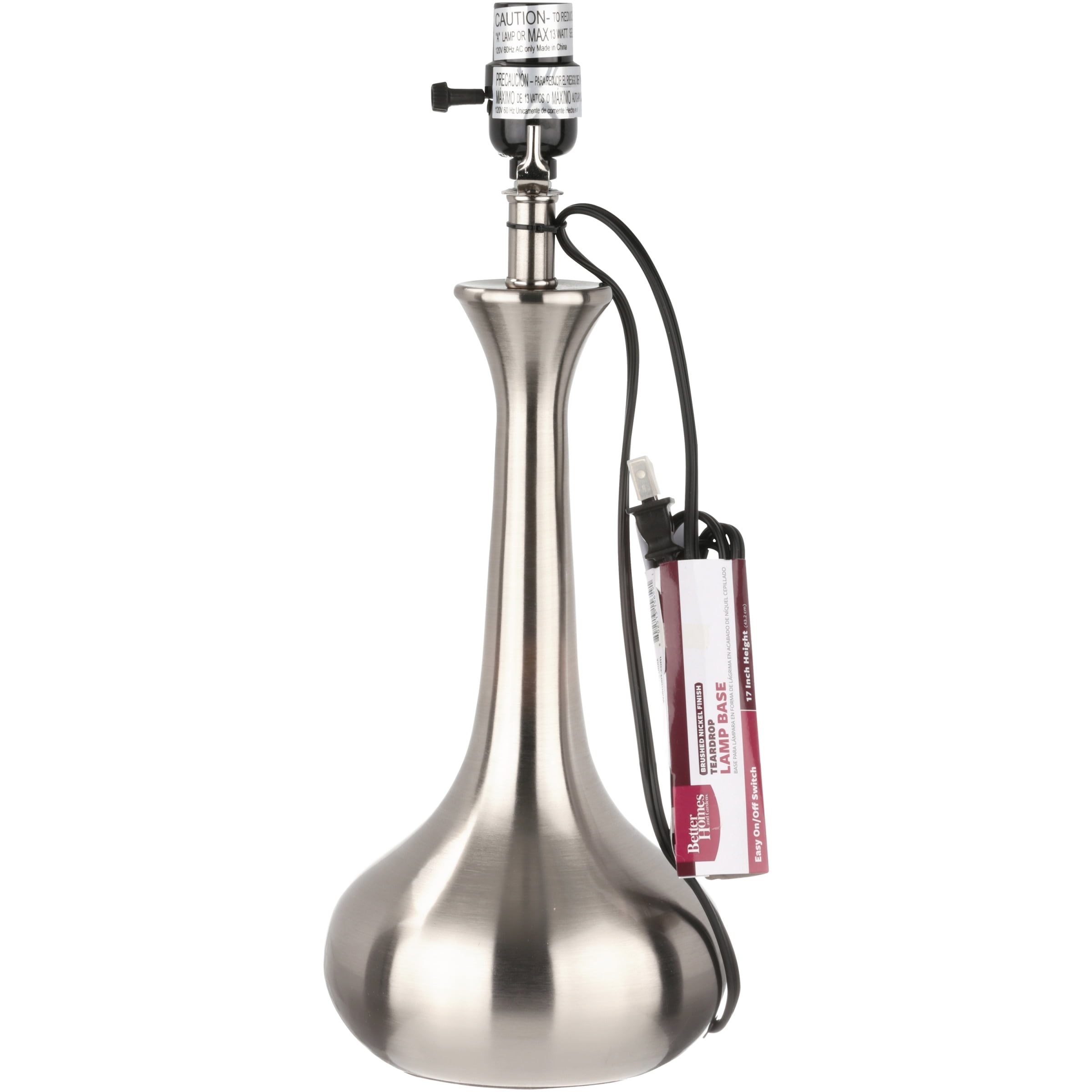 Better Homes And Gardens Teardrop Lamp Base 2 Ct Pack Com