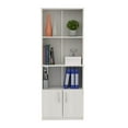 thumbnail image 4 of Pemberly Row Modern 3-Shelf Bookcase with Cabinet in Washed Oak, 4 of 16