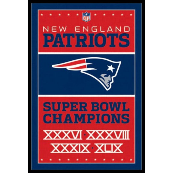 New England Patriots - Champions 15 Laminated & Framed Poster Print (22 x 34)