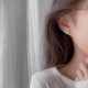 thumbnail image 4 of Pendientes de aro pequeños para mujeres niñas s999 Plata de ley Zirconia cúbica Racimo Hojas Espárragos Ronda Tragus Oreja Perforada Sin fin Aros 9 mm JAMW Sencillez, 4 of 4