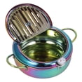thumbnail image 4 of Frying Pot, Wide Application Stainless Steel Kitchenware Kitchen Fryer Anti Scalding Handle  For Home For Hotel For Restaurant Colorful,Rose Gold, 4 of 8