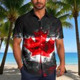 thumbnail image 2 of Mens Casual Manga Corta Botón Abajo Camisas, Cuello de Vuelta Impresión para el Verano, Al Aire Libre Y Desgaste Casual, 2 of 6