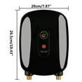 thumbnail image 4 of Electric Tankless Water Heater, 110V 3000W Mini Electric Tankless Instant Hot Water Heater Instant Electric Water Heater with LCD Display Kitchen, 4 of 11