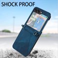 thumbnail image 6 of for Samsung Galaxy Z Flip 6 Stylish Case with Shoulder Strap PU Leather Embossed Shockproof Phone Cover for Samsung Galaxy Z Flip 6, Blue, 6 of 10