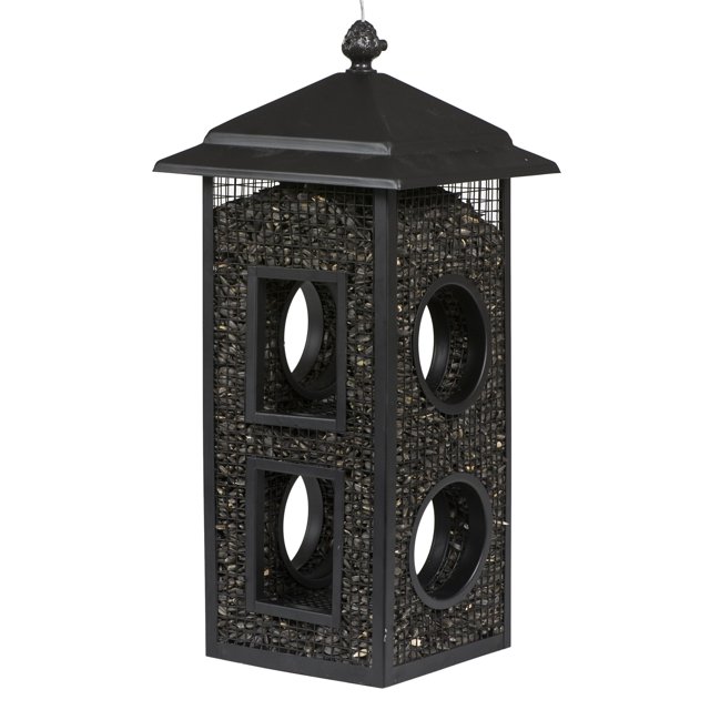 Comedero para pájaros silvestres Perky-Pet Fly-Thru de 2 libras de capacidad, paquete de 2