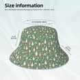 thumbnail image 3 of Yiaed Mushrooms Gnome Print Reflective Stripe Bucket Hat Unisex Funny Outdoor Fisherman Cap Beach Sun Hat, 3 of 5