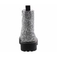 thumbnail image 3 of Unionbay Union Bay Hayden Silver Glitter CombatBoot in Size 8, 3 of 6