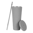 thumbnail image 1 of Termo Vaso  Con Tapa Y Popote De 24 Oz Gris, 1 of 3