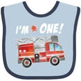thumbnail image 3 of Inktastic I'm 1 Fire Truck 1st Birthday Boys or Girls Baby Bib, 3 of 4
