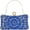 Blue, variant on Rhinestone Clutch Purses for Women Evening Wedding Formal - Round Pearl Clasp Handbag - Crystal Diamond Bag