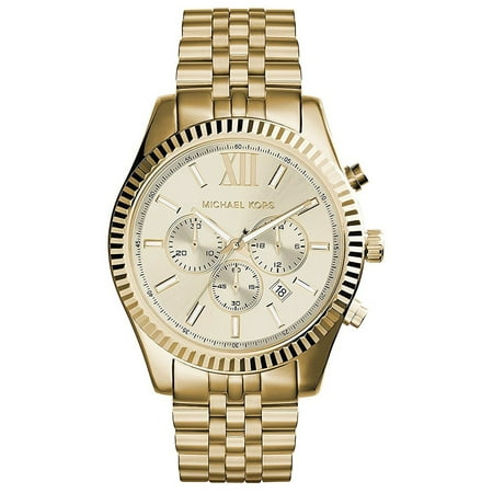 Michael Kors Men's Lexington Gold-Tone Chronograph Watch,